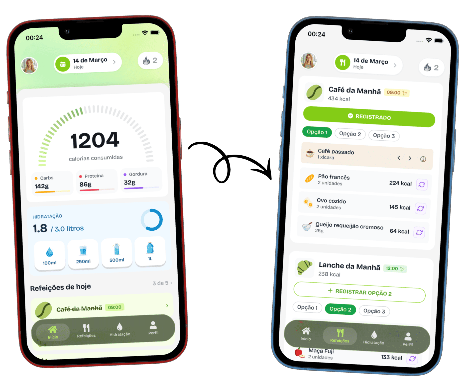 Mockup do aplicativo